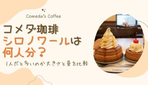 コメダのシロノワールは何人分？1人だと多いのか大きさと量を比較